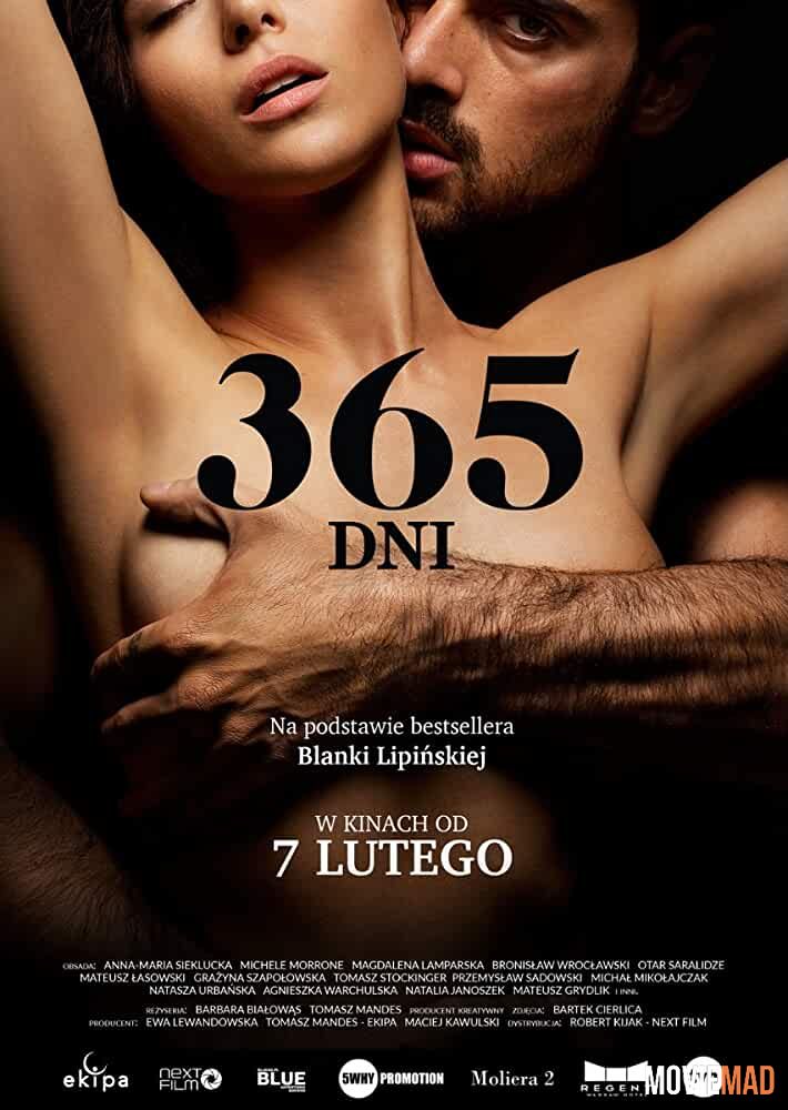 18+ 365 Days (2020) Hindi Dubbed ORG Netflix HDRip Full Movie 1080p 720p 480p Movie