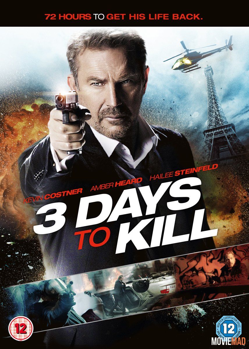 3 Days to Kill 2014 Hindi Dubbed ORG BluRay Full Movie 720p 480p