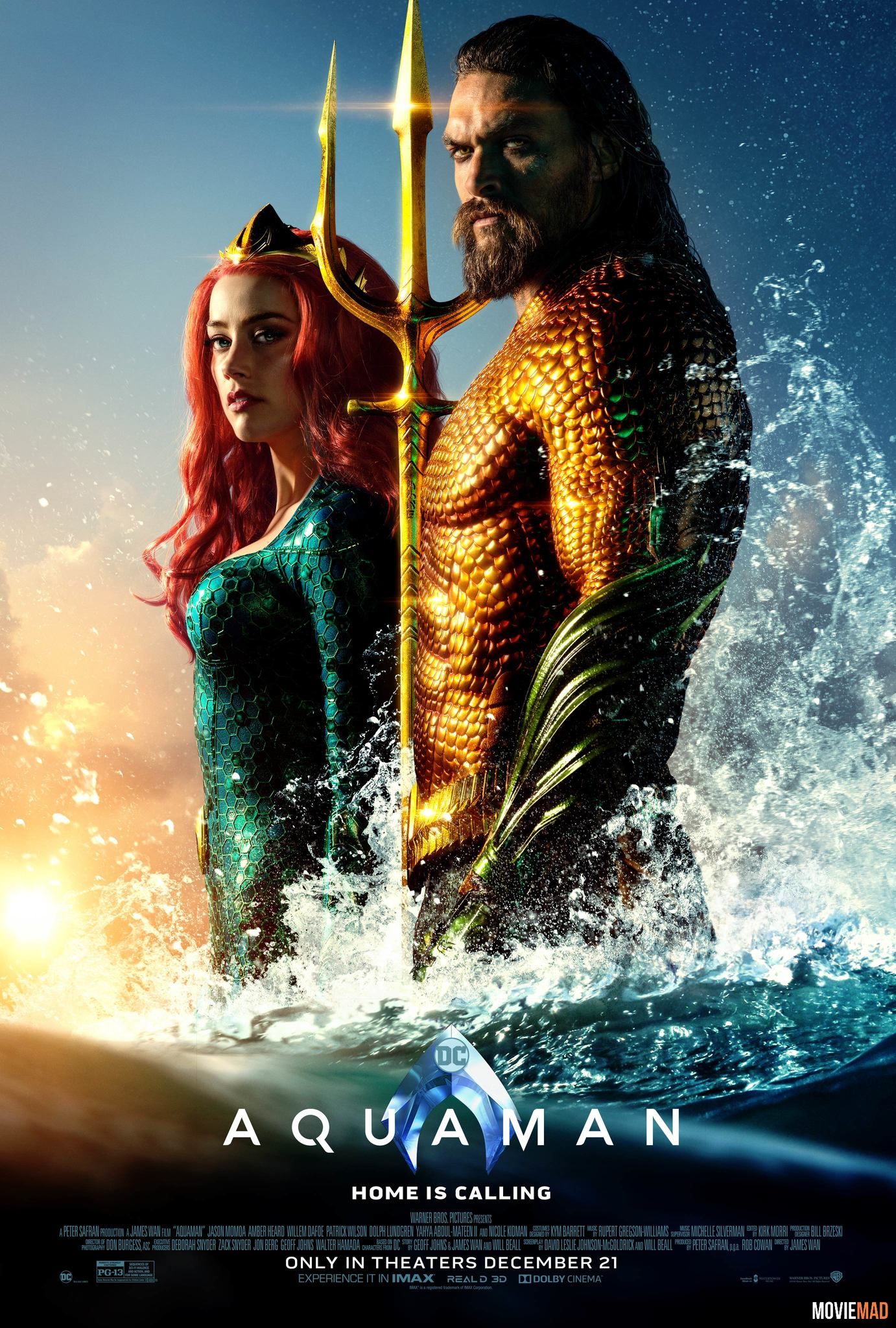 Aquaman 2018 Hindi Dubbed BluRay Full Movie 720p 480p Movie