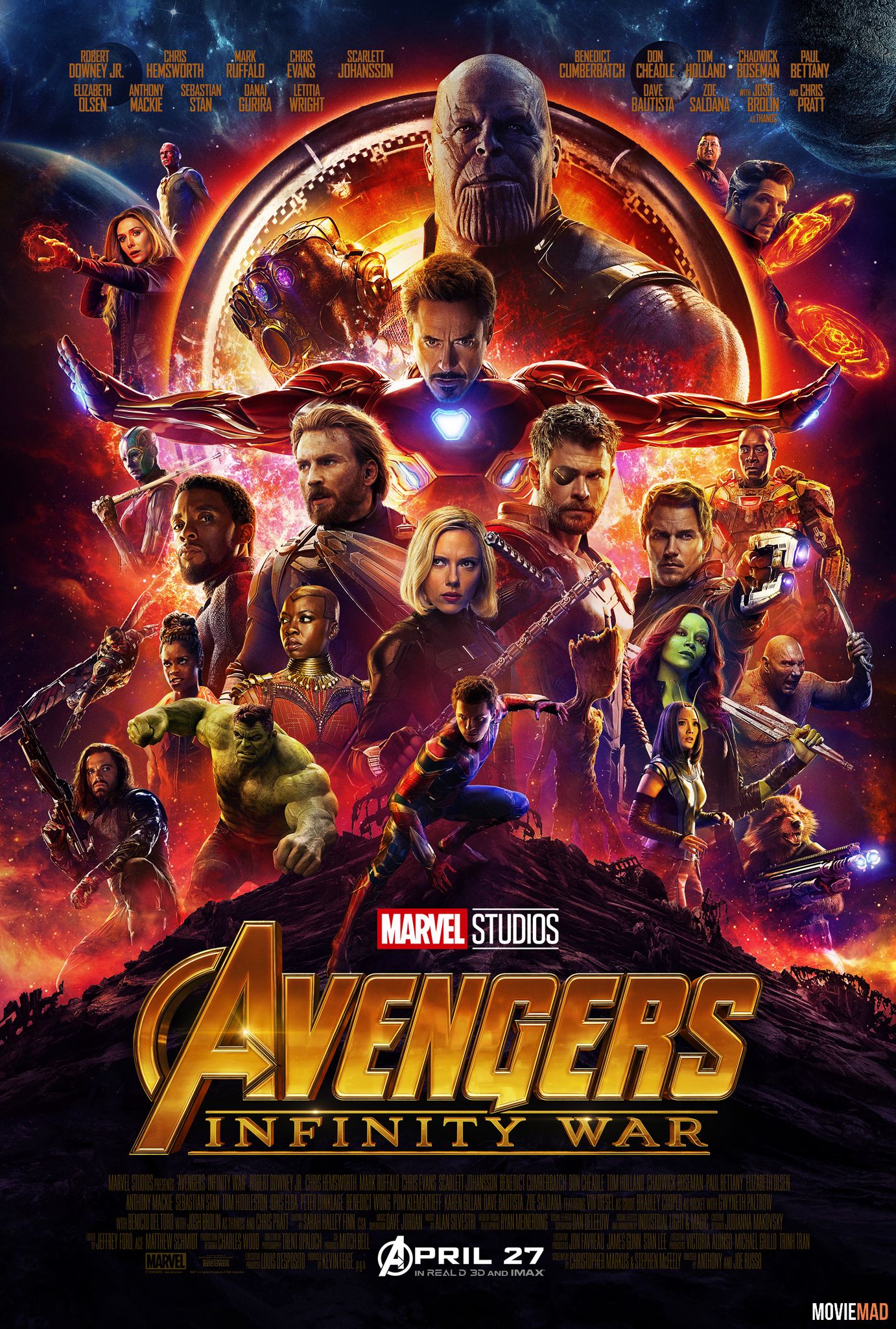 Avengers: Infinity War 2018 Hindi Dubbed BluRay Full Movie 720p 480p Movie