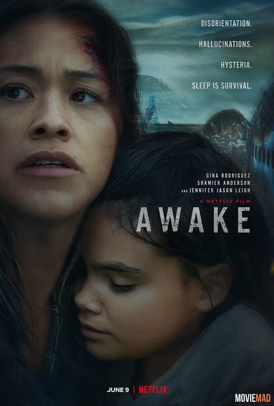 Awake 2021 Hindi Dubbed ORG WEB DL Full Movie 720p 480p Movie