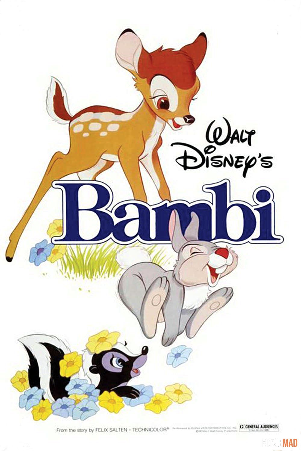 Bambi 1942 Hindi Dubbed ORG BluRay Full Movie 720p 480p Movie