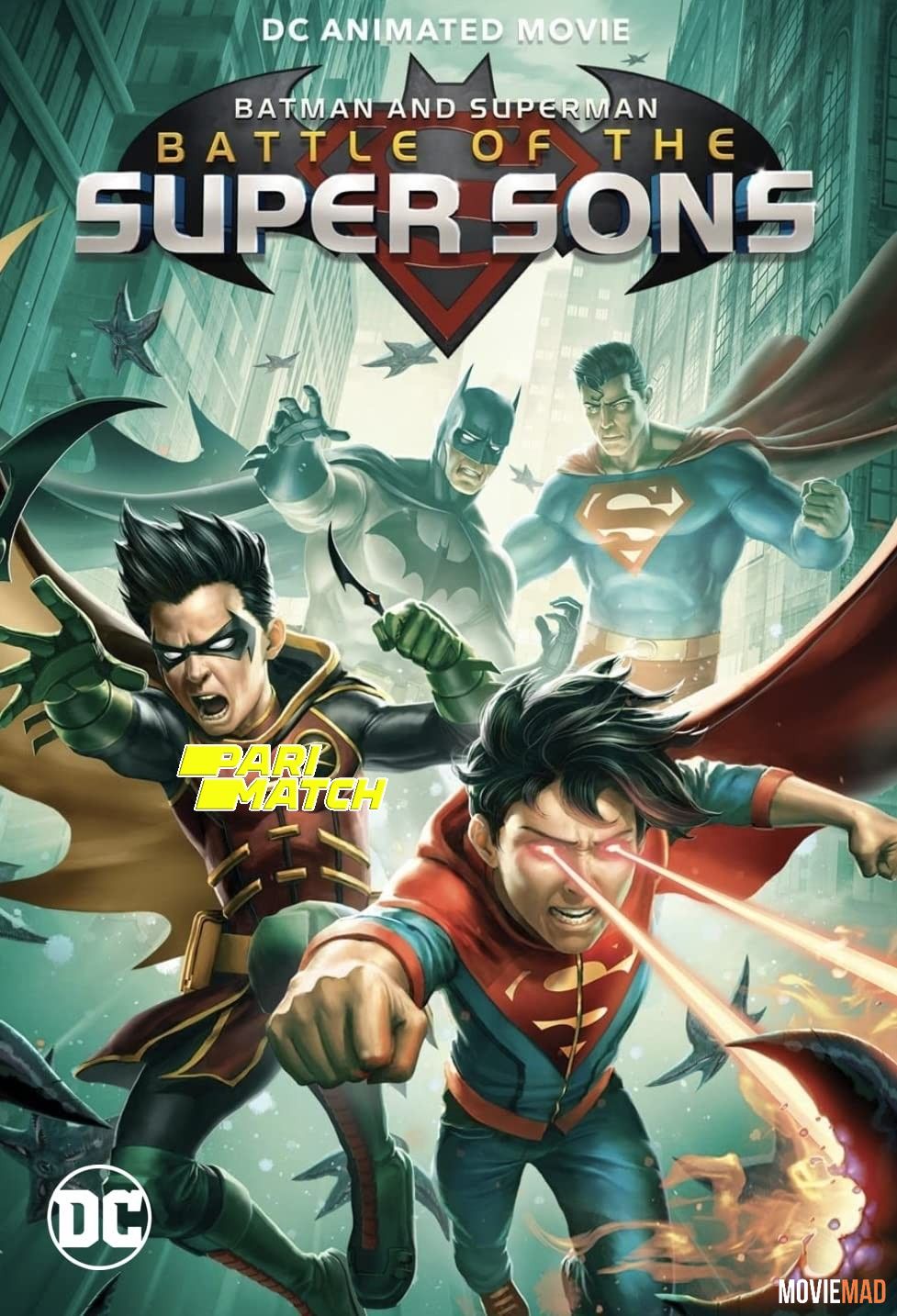 Batman and Superman Battle of the Super Sons (2022) Hindi(HQ Dub) Dubbed BluRay Full Movie 720p 480p