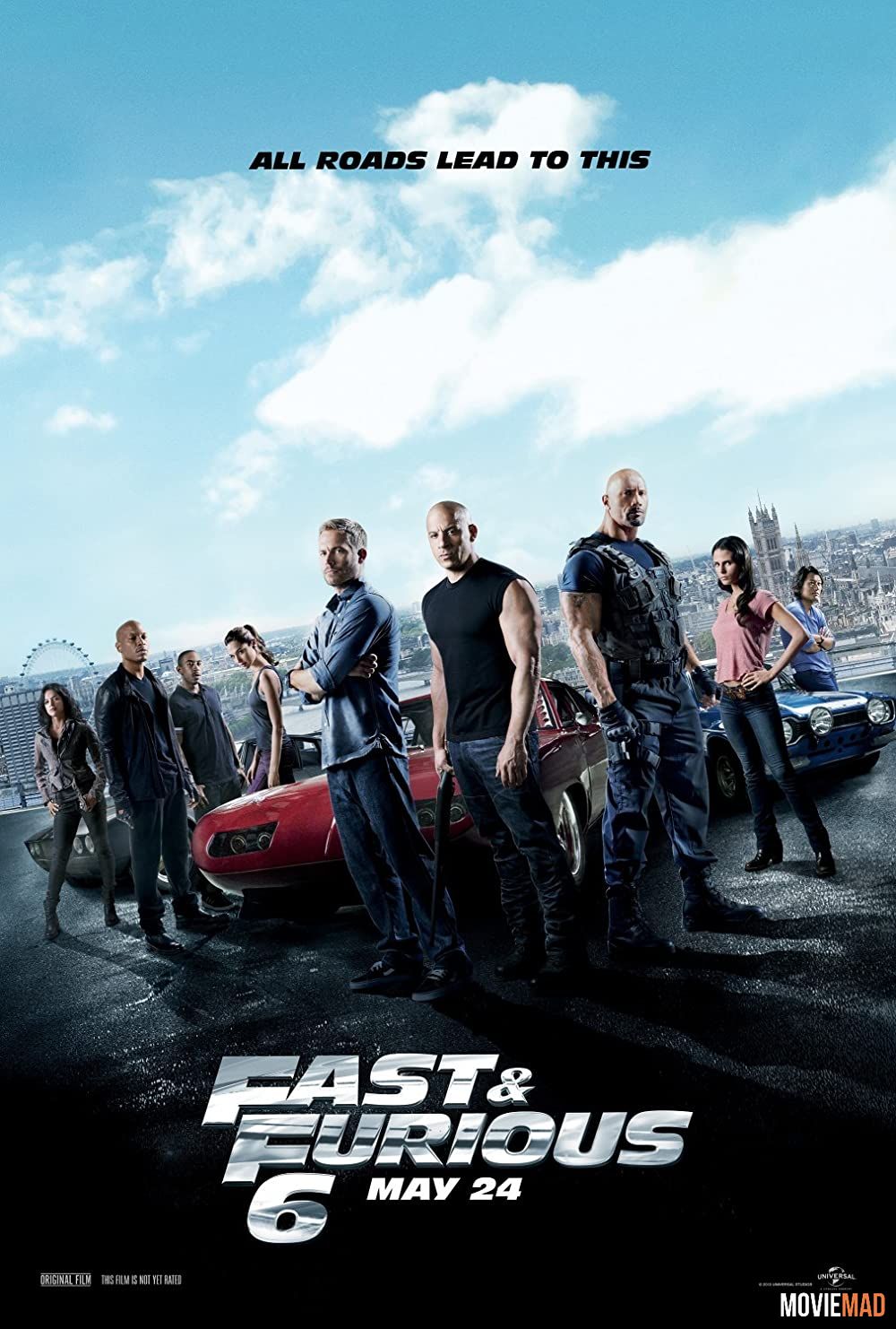 Fast and Furious 6 2013 Hindi Dubbed ORG BluRay Full Movie 720p 480p Movie