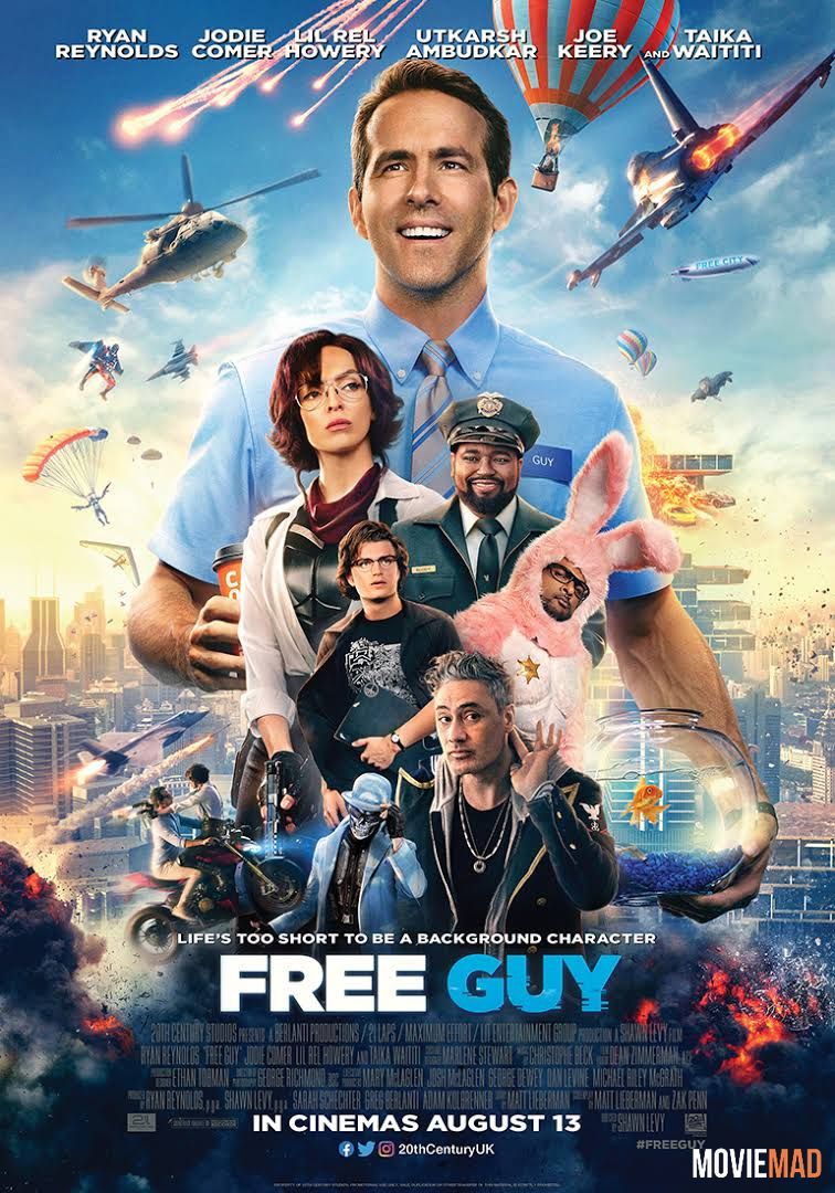 Free Guy 2021 Hindi Dubbed(CAM) HDCAM Full Movie 720p 480p Movie