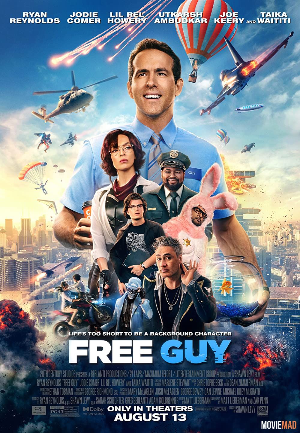 Free Guy 2021 Hindi Dubbed(CAM) HDRip Full Movie 720p 480p Movie