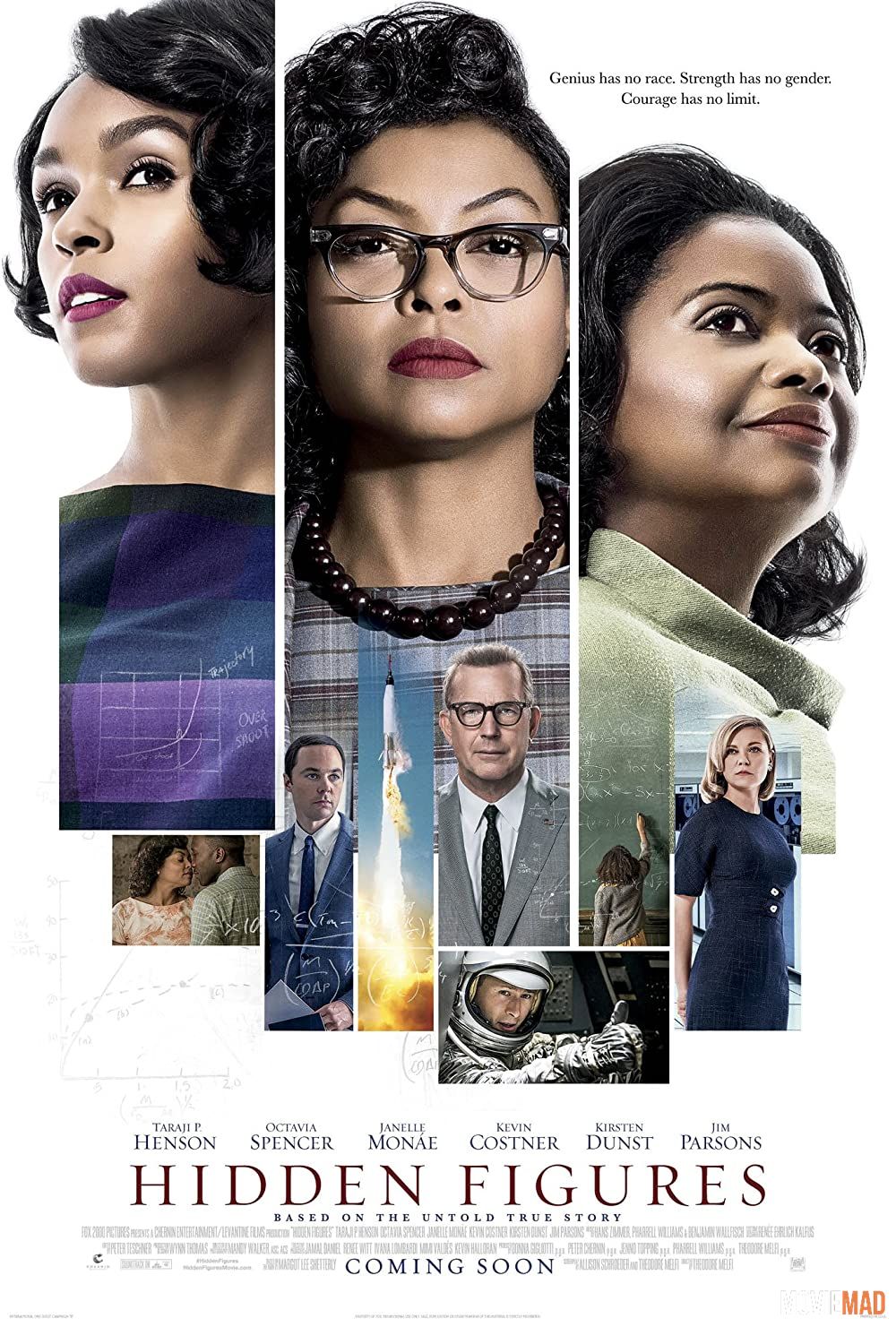 Hidden Figures 2016 Hindi Dubbed BluRay Full Movie 720p 480p Movie