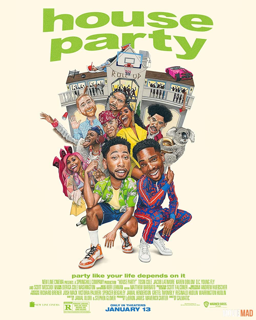 House Party (2023) English AMZN ORG HDRip Full Movie 720p 480p Movie