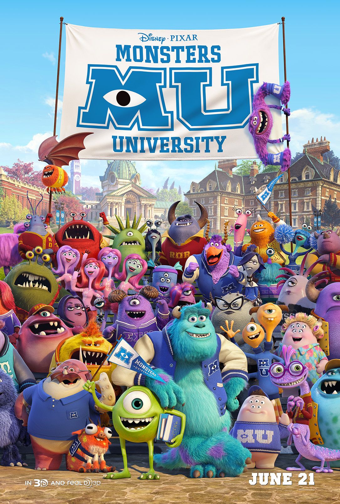 Monsters University (2013) Hindi Dubbed ORG BluRay Full Movie 720p 480p Movie