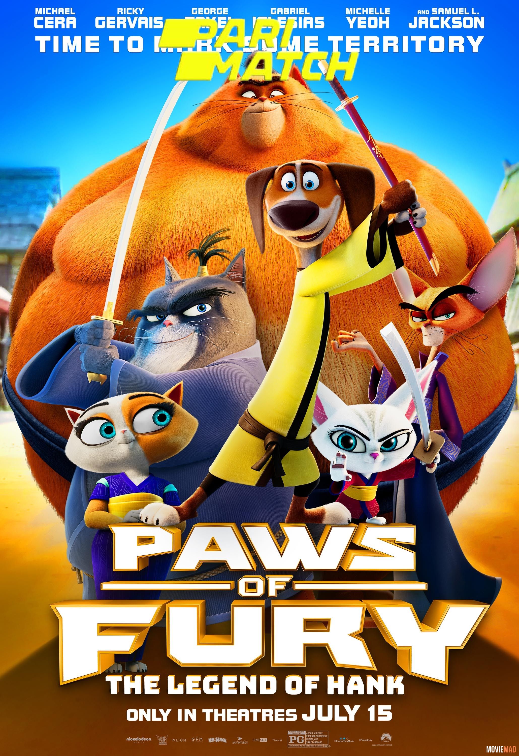 Paws of Fury The Legend of Hank 2022 Hindi (Voice Over) Dubbed WEBRip Full Movie 720p 480p Movie