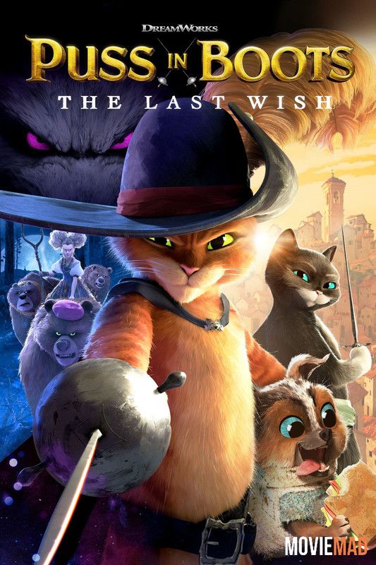 Puss in Boots The Last Wish (2022) Hindi Dubbed ORG AMZN BluRay Full Movie 1080p 720p 480p Movie