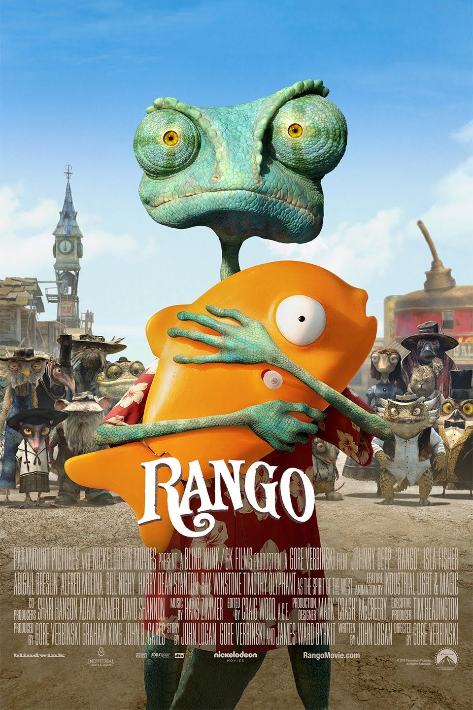 Rango (2011) Hindi Dubbed ORG BluRay Full Movie 720p 480p Movie