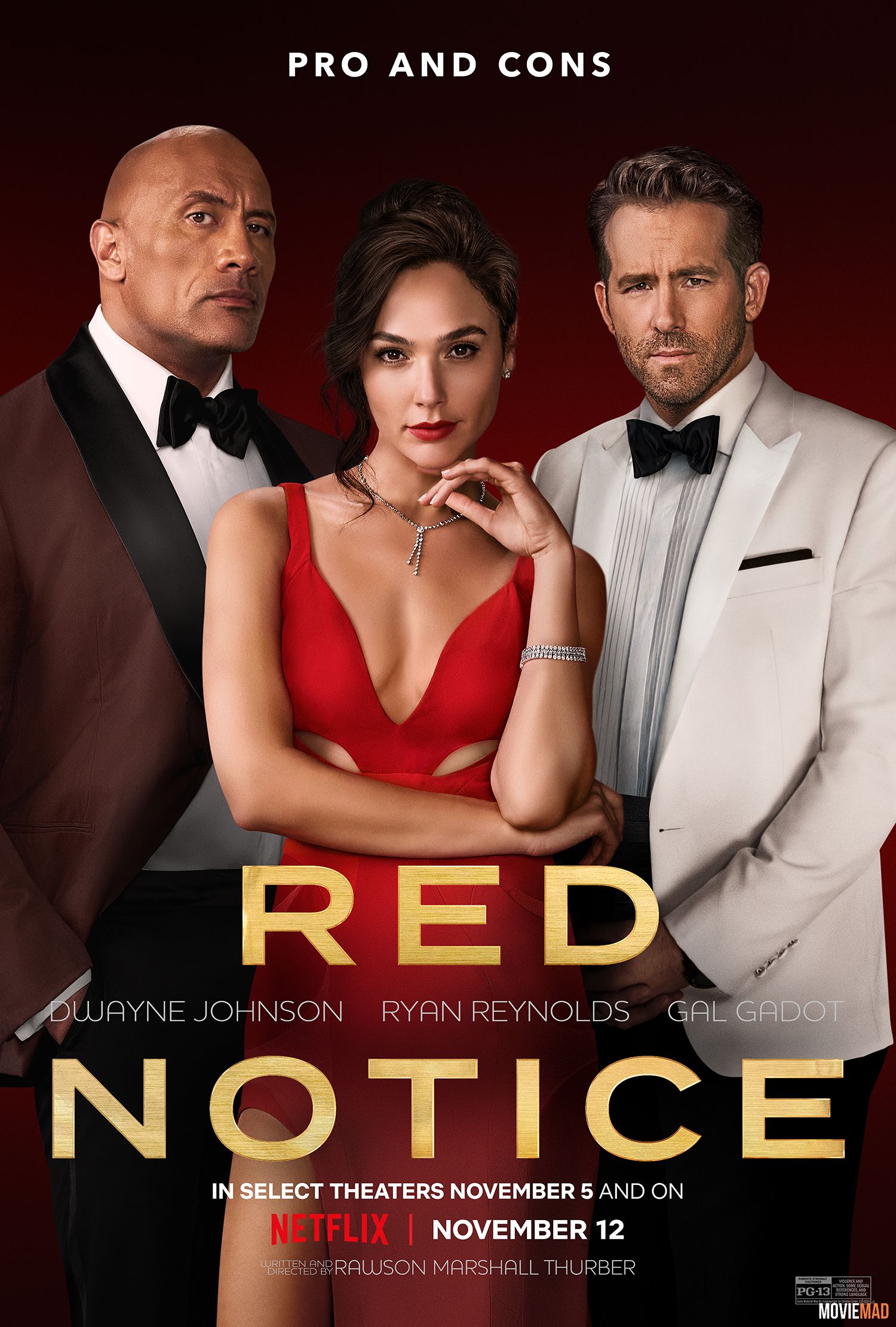 Red Notice 2021 WEB-DL Dual Audio Hindi ORG 720p 480p Movie