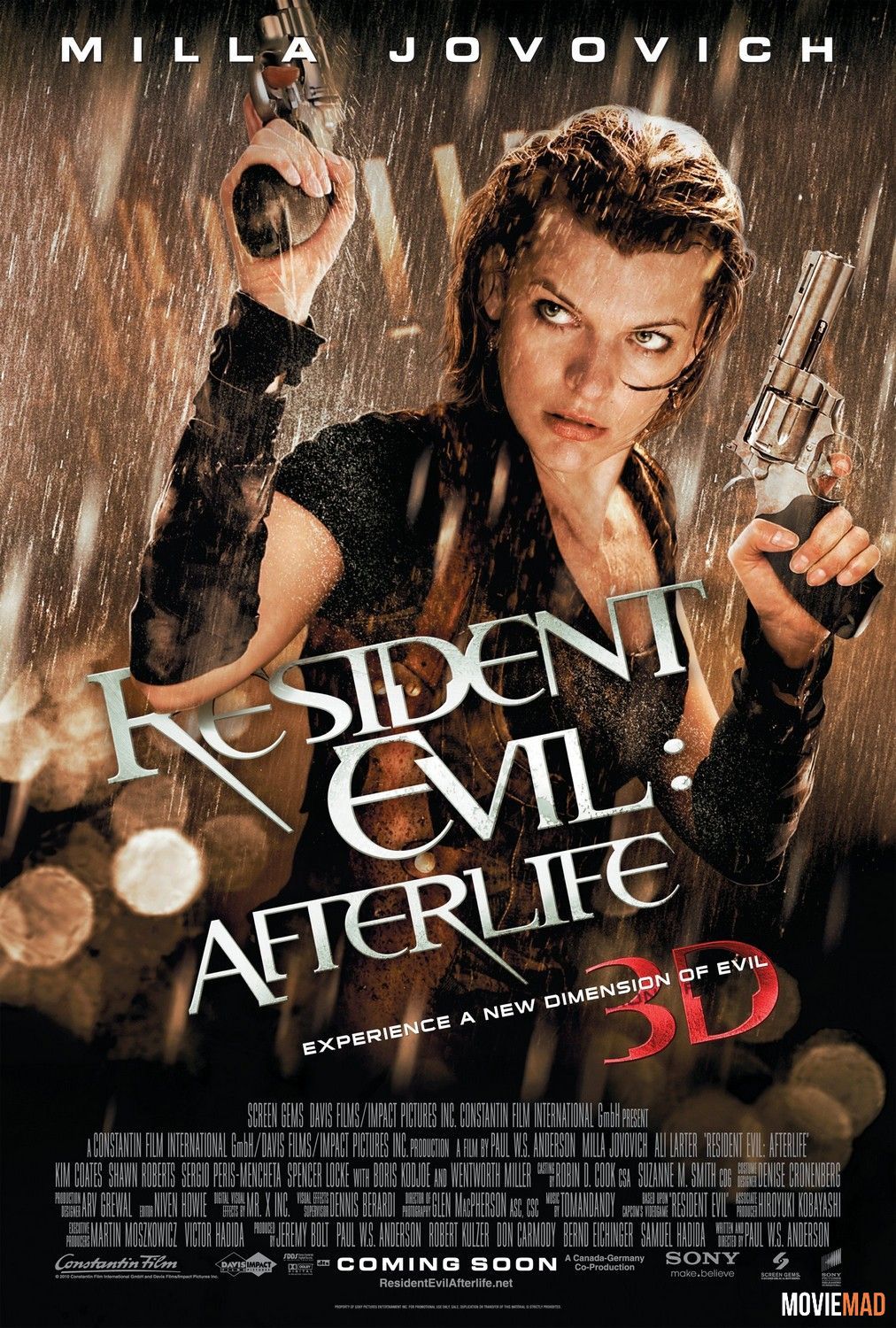 Resident Evil: Afterlife 2010 BluRay Dual Audio Hindi 720p 480p Movie