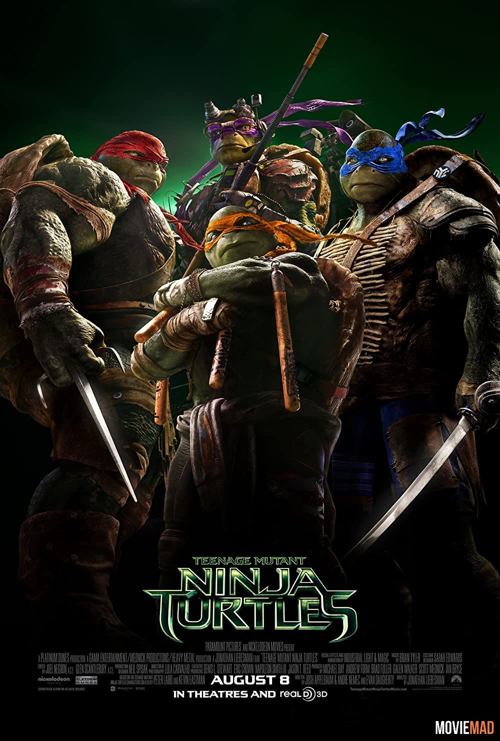 Teenage Mutant Ninja Turtles 2014 Hindi Dubbed BluRay Full Movie 720p 480p