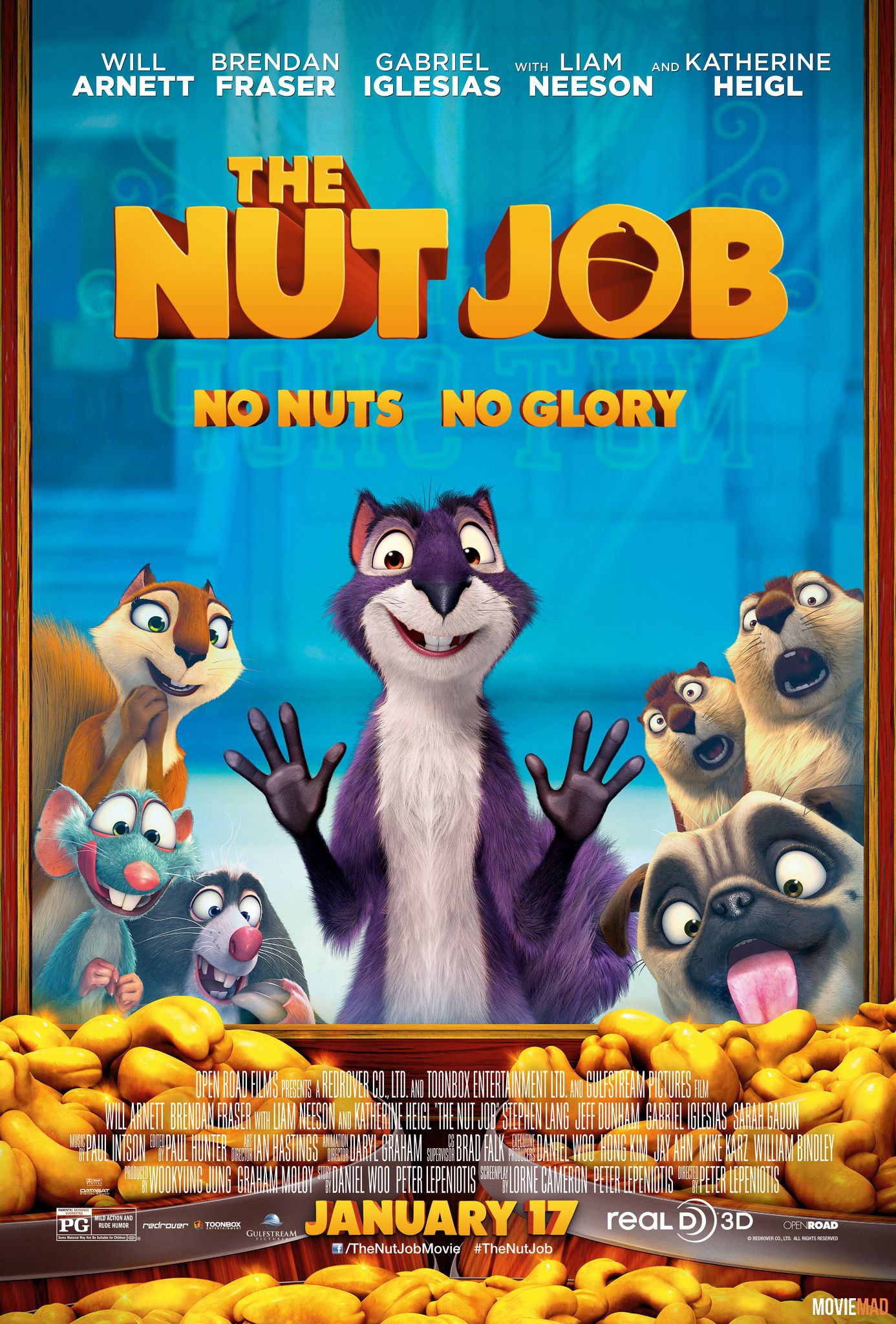 The Nut Job 2014 Hindi Dubbed BluRay Full Movie 720p 480p