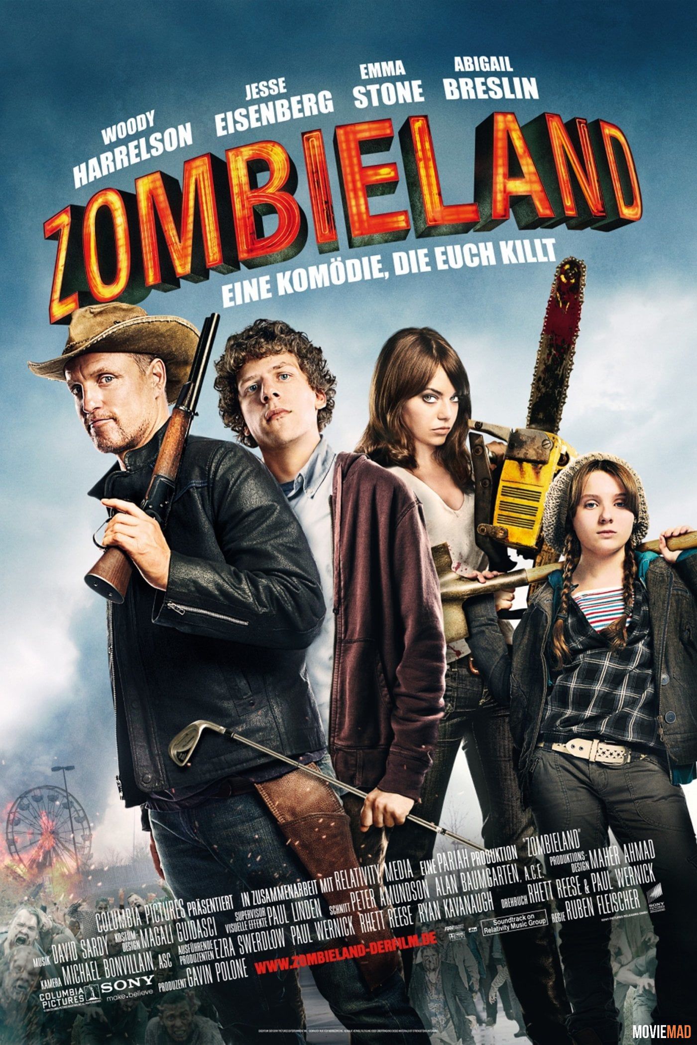 Zombieland (2009) Hindi Dubbed ORG BluRay Full Movie 720p 480p